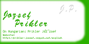 jozsef prikler business card